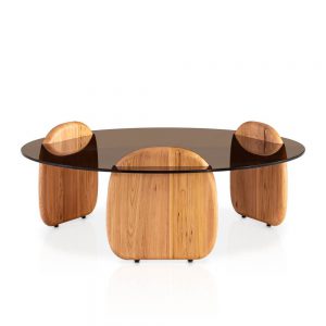 JC208A Tempered glass Round Coffee Table